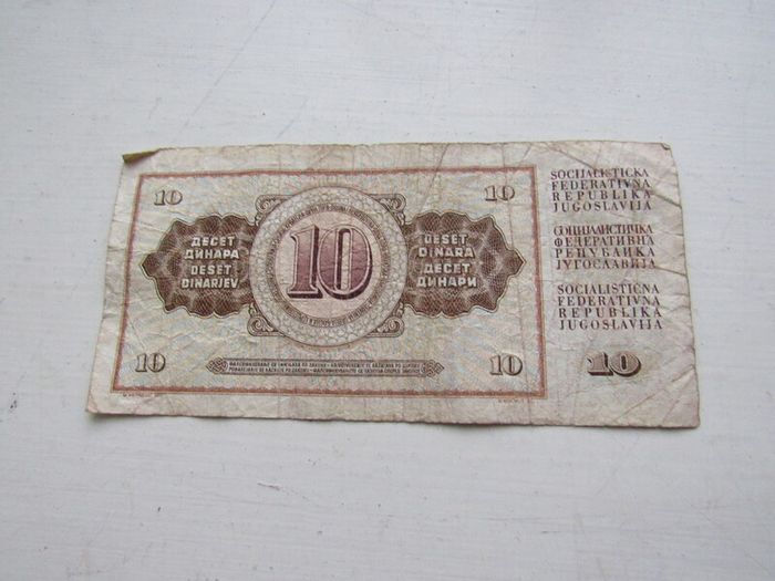 Yugoslavia 10 dinara note 1968