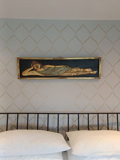 Reclining Buddha art work 104cm x 35