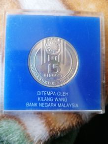 1989 Malaysia Silver Proof 15 Ringgit Coin