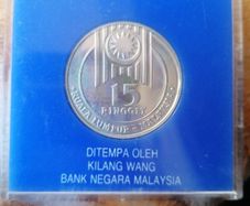 1989 Malaysia Silver Proof 15 Ringgit Coin
