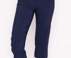Navy Cropped Trousers