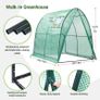 NEW SALE | Portable Tunnel Greenhouse Outdoor: Heavy Duty Walk in Green House with Mesh Windows Durable Plastic PE Cover for Outside, 1.8x1.8x2m, White Image 4