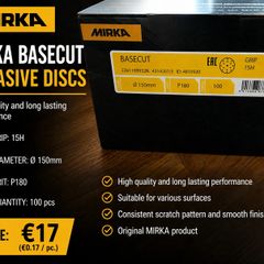 MIRKA BASECUT Abrasive Discs P180- 150mm - 100pcs