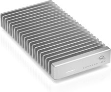 OWC Express 1M2 Portable SSD NVMe Thunderbolt Enclousure 40Gbps USB-C USB4 Ultra Fast up to 3836MB/s real-world performance External SSD Drive with Aluminum Heat Sink - Works with PC & Mac (0TB)