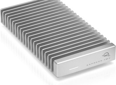 OWC Express 1M2 Portable SSD NVMe Thunderbolt Enclousure 40Gbps USB-C USB4 Ultra Fast up to 3836MB/s real-world performance External SSD Drive with Aluminum Heat Sink - Works with PC & Mac (0TB)