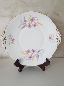 Royal Stuart Pink Floral Bone China Cake Plate