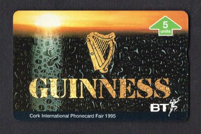 1995 Ireland Cork International Phonecard Fair 1995 at the Imperial Hotel Cork City with 5 unit Gunnies phone card (callcard).