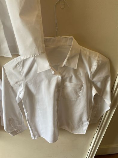3 White school shirts (age 8-9)