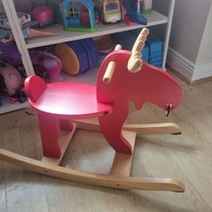 IKEA EKORRE Wooden Rocking Moose Red