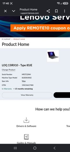 Lenovo Loq 15irx10 15.6 Fhd 144hz | I5-13450hx | Rtx 5060 8gb | 16gb Ddr5 | 512gb Nvme | Excellent Condition