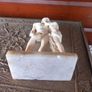 Venus and Adonis sculpture in alabaster resin on marble. D18 post 7e Image 4