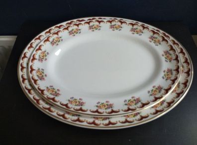 Beautiful Set of Two Vintage Graduated Platters by Arklow Pottery