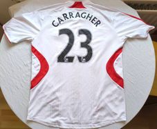2007/08 Liverpool #23 Carragher Adidas Away Jersey Size L Adults