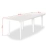 Garden Table White 210x96x72 cm Plastic Image 5