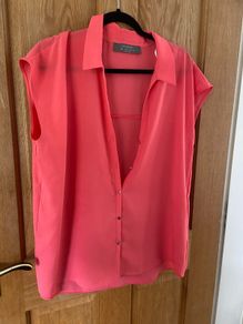 coral blouse size medium