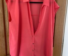 coral blouse size medium