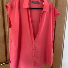 coral blouse size medium