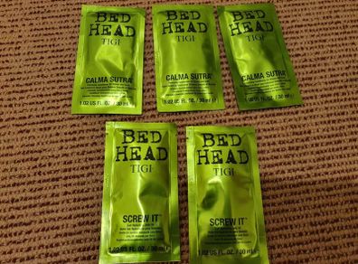 Bed Head TIGI Screw It Curl Hydrating Jelly Oil 30ml by 2 and Calma Sutra Cleansing Conditioner for Waves/Curls 30ml by 3