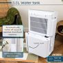 Premium 2-in-1 Dehumidifier 20L with Active Carbon Air Filter Smart LCD Touch Control For Damp Mould & Condensation Continuous Drain Option, Laundry Dry Mode, 24H Timer Energy Efficient by Ventilize Image 6