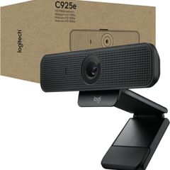 "Logitech C925e Business Webcam, HD 1080p/30fps Video, Light Correction, Autofocus, Clear Audio, Privacy Shutter, Works with Microsoft Teams, Google Meet, Skype, WebEx, Cisco - Black"