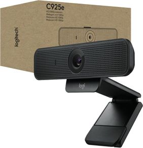 "Logitech C925e Business Webcam, HD 1080p/30fps Video, Light Correction, Autofocus, Clear Audio, Privacy Shutter, Works with Microsoft Teams, Google Meet, Skype, WebEx, Cisco - Black"