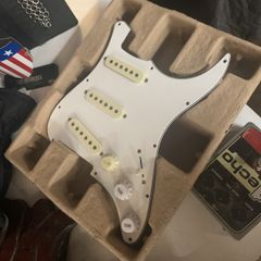 Strat-style loaded pickguard pick ups