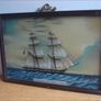 Antique Reverse Glass Nautical Painting Image 3