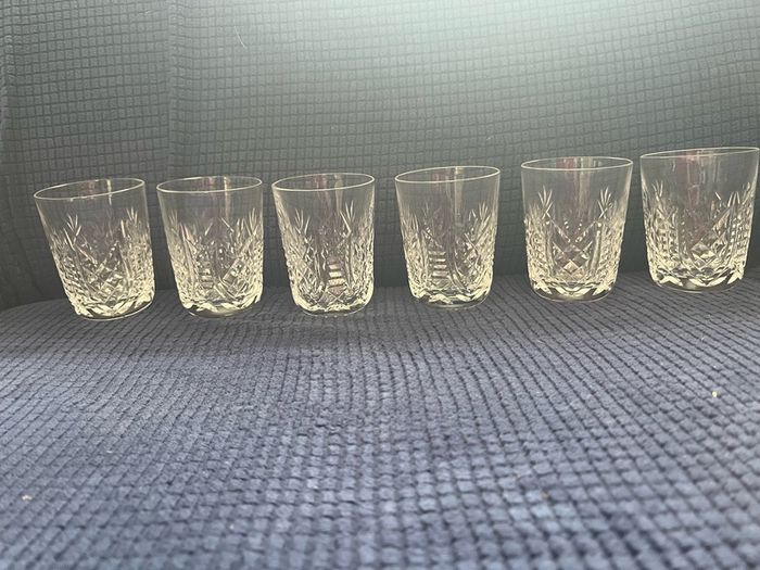 6 Vintage Waterford Crystal Glasses - Clare 9cm