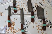 Handmade Damascus Set Knives 5 pcs