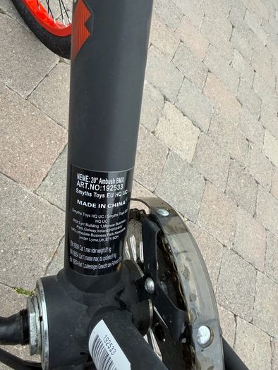 20 inch Ambush BMX bike