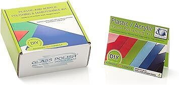Glass Polish 31001 DIY Plastic & Acrylic Hand Polishing Kit, Restores High Gloss, Repairs Hazy, Fogy & Discoloured Plastics