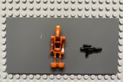 lego Star Wars sw0482 Battle Droid Commander minifigure- Dark Orange with Dot, Angled Arm and Straight Arm