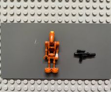 lego Star Wars sw0482 Battle Droid Commander minifigure- Dark Orange with Dot, Angled Arm and Straight Arm