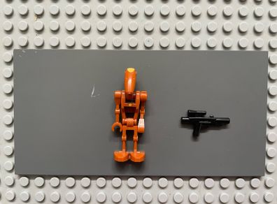 lego Star Wars sw0482 Battle Droid Commander minifigure- Dark Orange with Dot, Angled Arm and Straight Arm