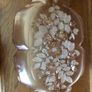 Walther Glass pink hue Rosetta floral large platter Image 4