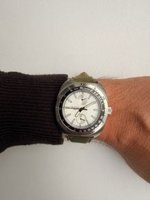 Nautica Sport Watch 100M | Military Style | Green Strap | Stainless Steel | Casual Everyday Watch