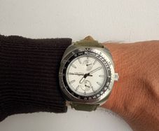 Nautica Sport Watch 100M | Military Style | Green Strap | Stainless Steel | Casual Everyday Watch
