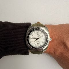 Nautica Sport Watch 100M | Military Style | Green Strap | Stainless Steel | Casual Everyday Watch
