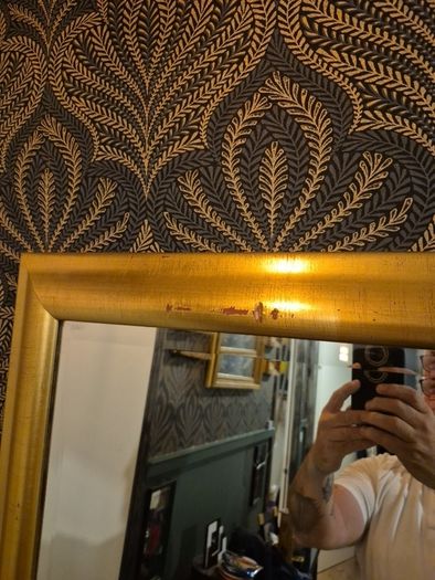 gold large framed mirror