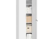 Multi-Purpose Metal Cabinet Adjustable Shelves Grey White