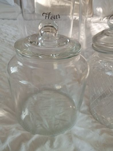 Food storage containers and pretty jars