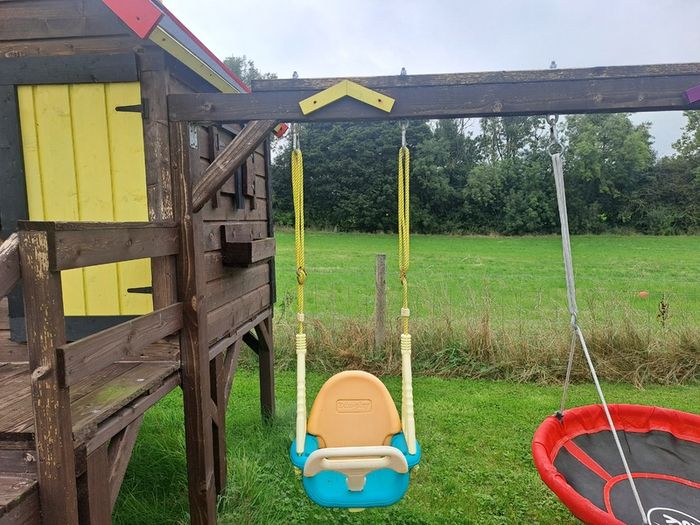 Childrens wooden garden playset large