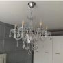 Crystal Chandelier, Clear K9 Crystal Glass Ceiling Light with 6 Arms, Elegant Modern Pendant Lights for Dining Room, Living Room, Hallway, Stairway, Bar Size: D60cm H60cm Chain 60cm (FREE POSTAGE) Image 3