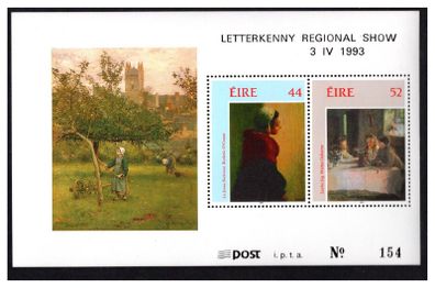 1993 Letterkenny Regional Show Commemorative Exhibition Booklet Pane 1993 Impressionists Booklet Pane (HP56) Mint Never Hinged (MNH)