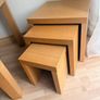 nest of tables solid light oak Image 2