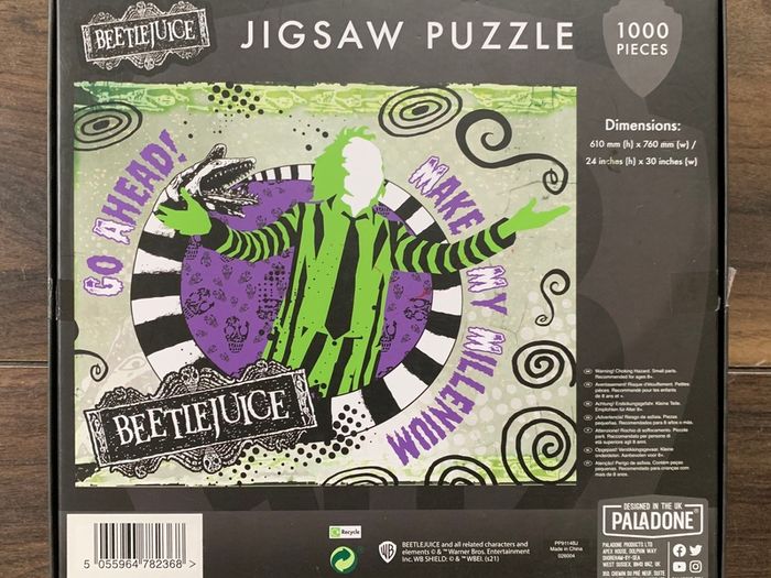 WB Studio Collection Beetlejuice Jigsaw - 1 x 1000 Pieces - will keep kids busy over Summer Holidays!