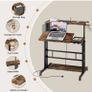 Standing Desk with Power Outlets & Strip Lights, Height Adjustable Image 3