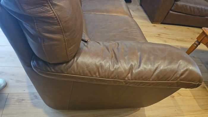 Brown Leather Sofa Set of 3x