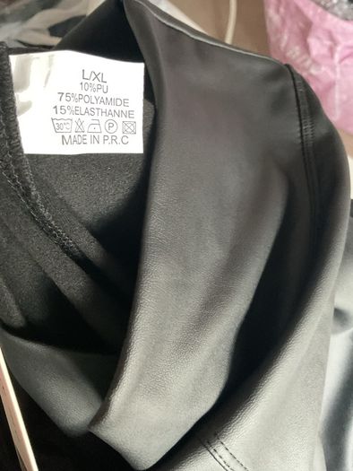 leggings Bnwt pleather black leather leggings size large/xlarge