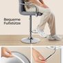 2pcs Adjustable Height Bar Stool Stainless Steel With Armrest Footrest Image 9